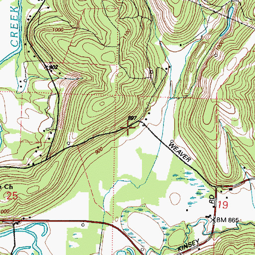 Topographic Map of Hillside School (historical), OH