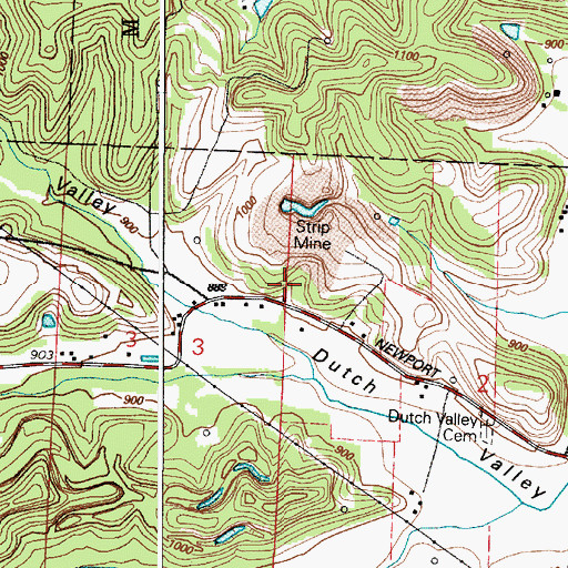 Topographic Map of Dutch Valley School (historical), OH