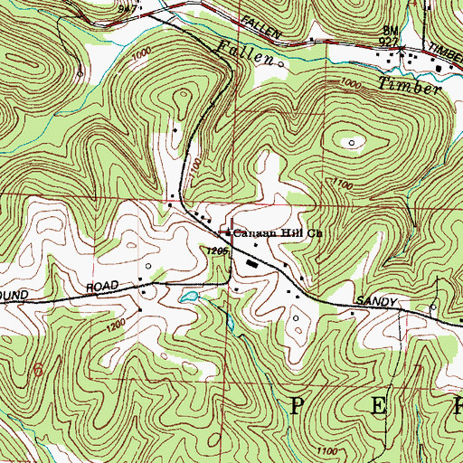 Topographic Map of Campground School (historical), OH