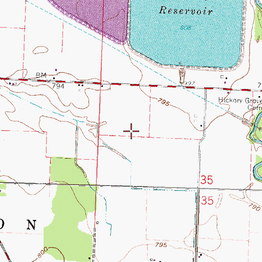 Topographic Map of Fairview Golf Course, OH