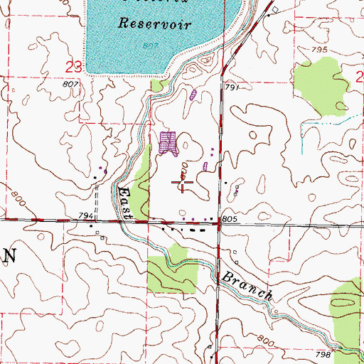 Topographic Map of Lakeland Golf Course, OH