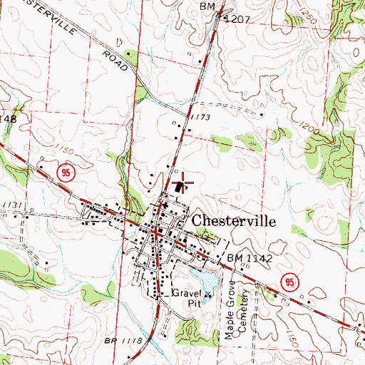 Topographic Map of Highland North Elementary School, OH