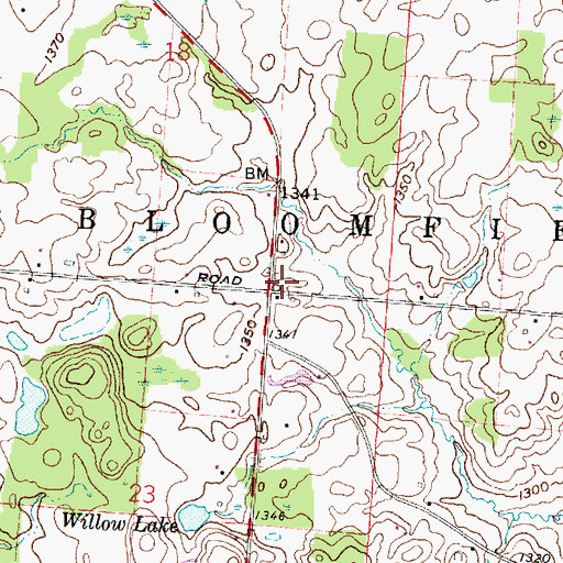 Topographic Map of Jackson School (historical), OH