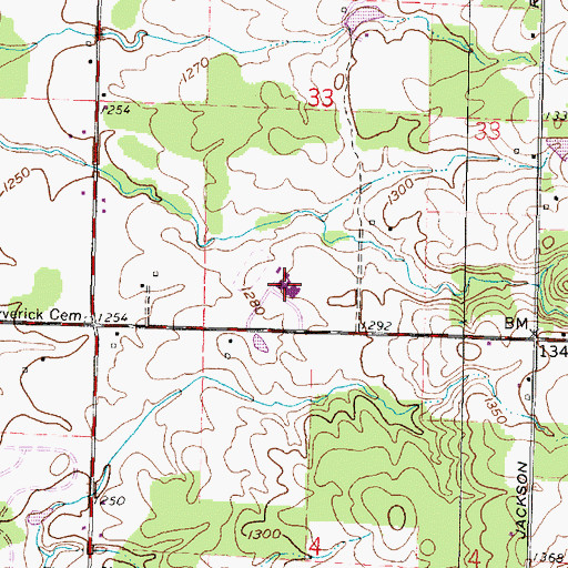 Topographic Map of Northmor High School, OH