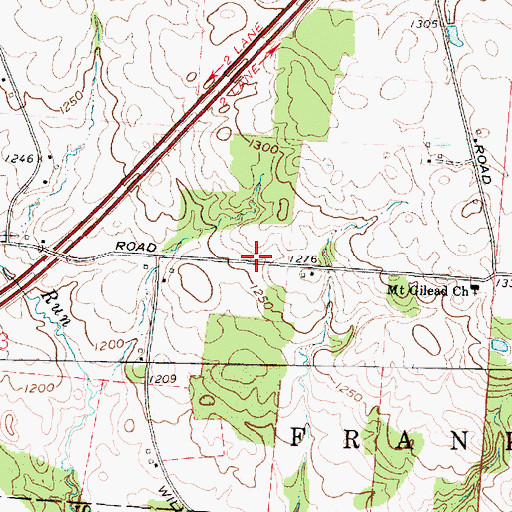 Topographic Map of Peoples School (historical), OH