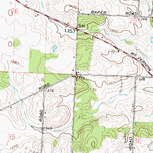 Topographic Map of School Number 1 (historical), OH
