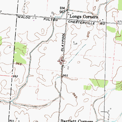 Topographic Map of Schorr School (historical), OH