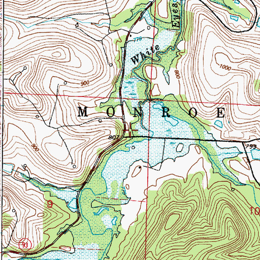 Topographic Map of Bucker School (historical), OH