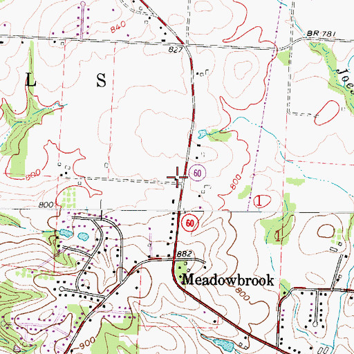 Topographic Map of Vandenbark School (historical), OH