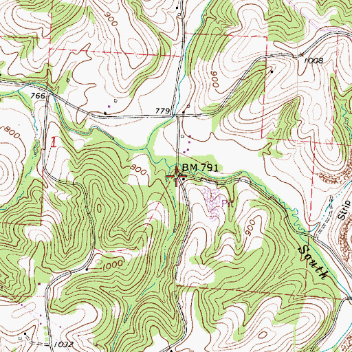 Topographic Map of Fritz School (historical), OH