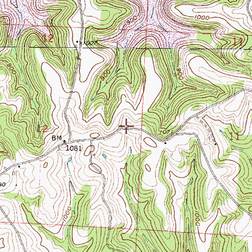 Topographic Map of Ferncliff (historical), OH