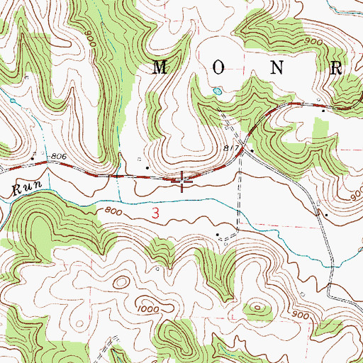Topographic Map of Buker School (historical), OH