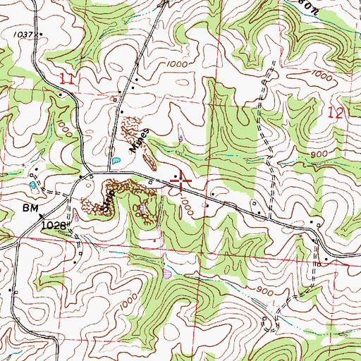 Topographic Map of George School (historical), OH