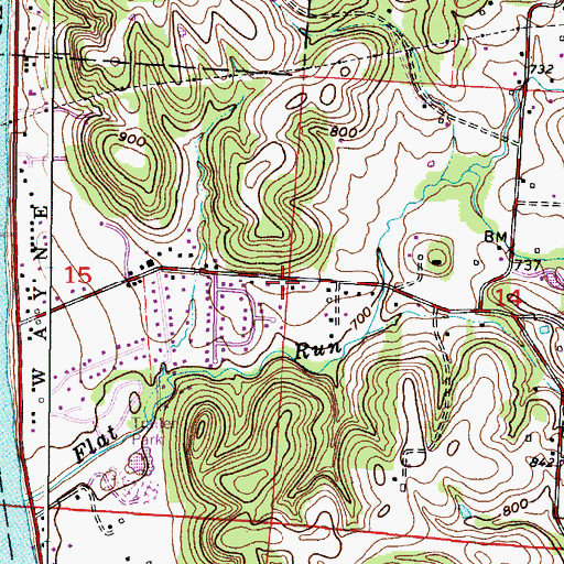 Topographic Map of Story School (historical), OH