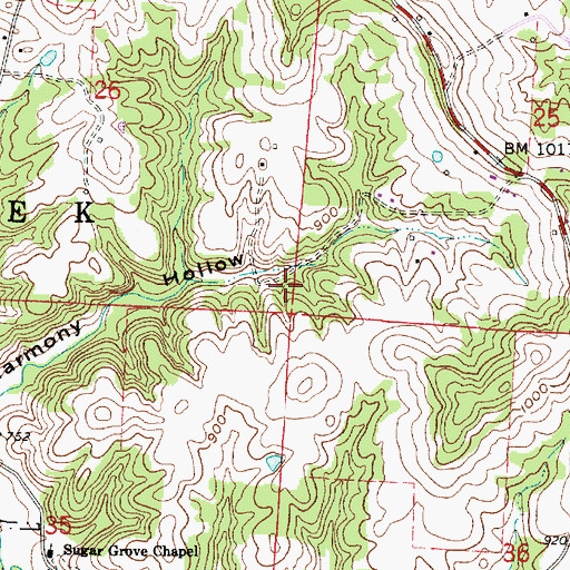 Topographic Map of Harmony School (historical), OH