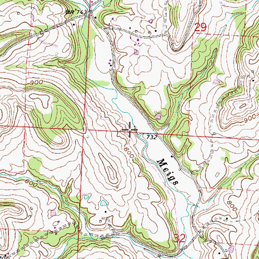 Topographic Map of Hedge School (historical), OH