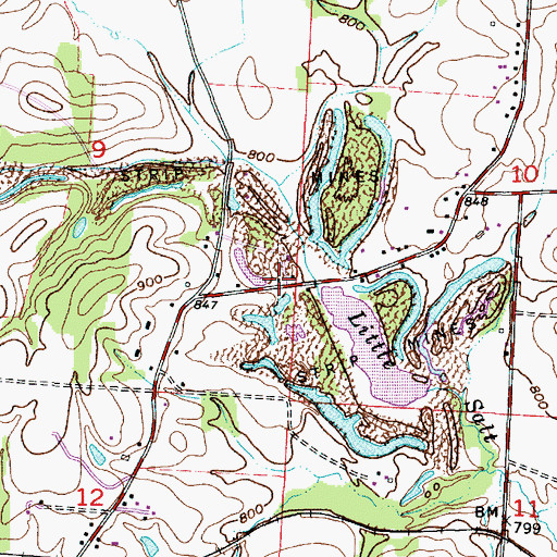 Topographic Map of Robertson School (historical), OH