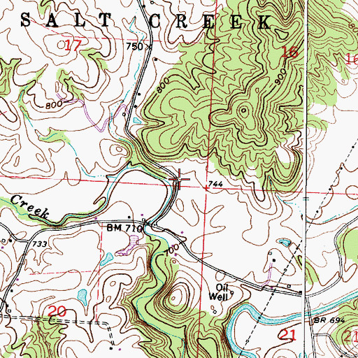 Topographic Map of Pierce (historical), OH