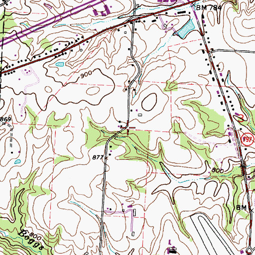 Topographic Map of Peregoy School (historical), OH