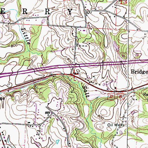 Topographic Map of Georgetown, OH
