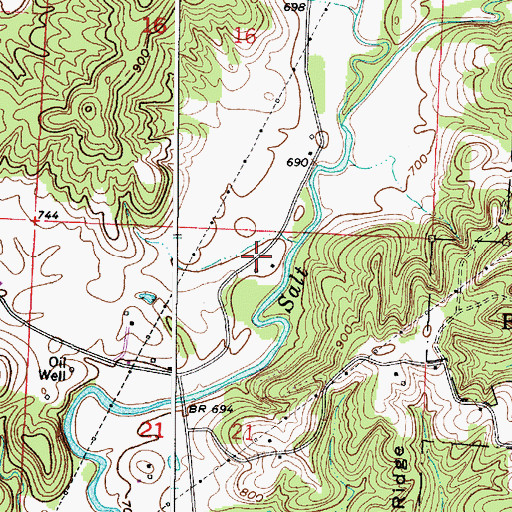 Topographic Map of Lawton (historical), OH