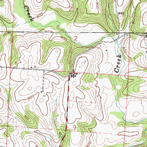 Topographic Map of Shuck School (historical), OH