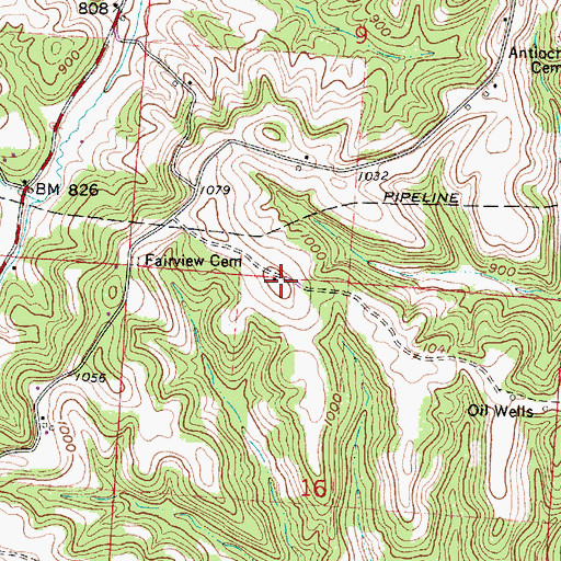 Topographic Map of Fairview School (historical), OH