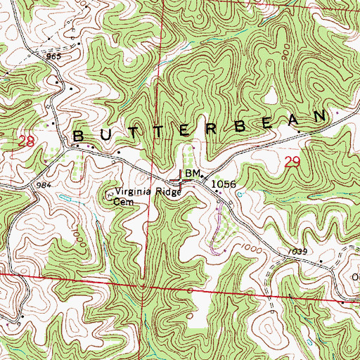 Topographic Map of Virginia Ridge School (historical), OH
