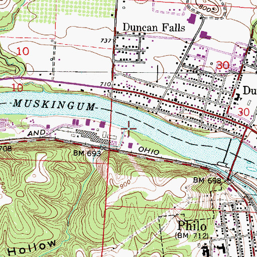 Topographic Map of Sycamore Run, OH
