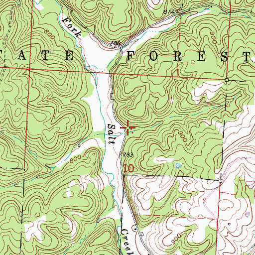 Topographic Map of Quailtrap School (historical), OH