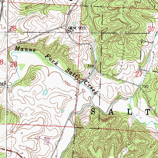 Topographic Map of Elliott School (historical), OH