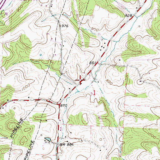 Topographic Map of Unity Hall School (historical), OH