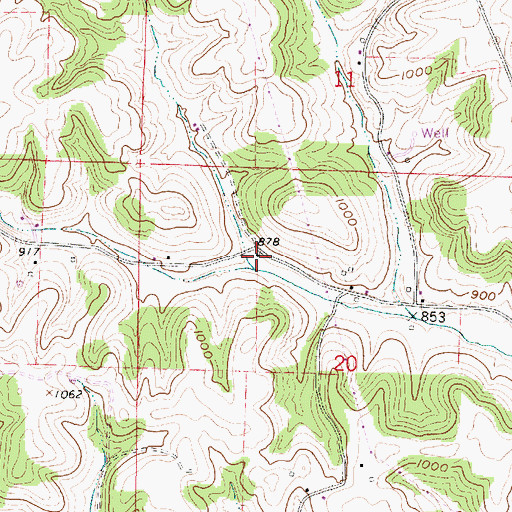 Topographic Map of Sugar Grove School (historical), OH