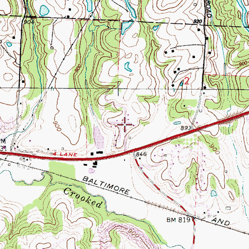 Topographic Map of Morgan Manor, OH