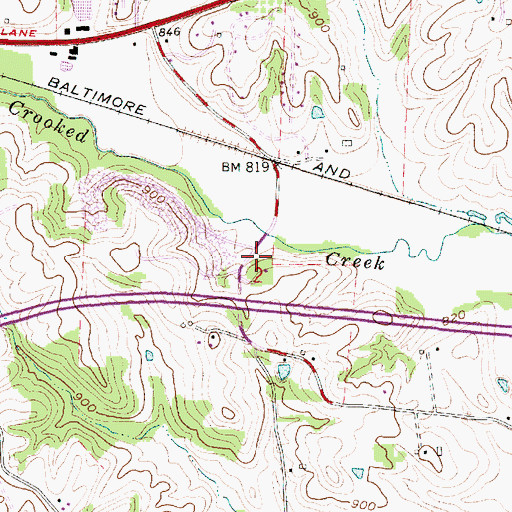 Topographic Map of Uniondale School (historical), OH