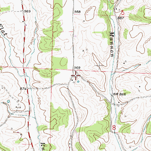 Topographic Map of Bunker Hill School (historical), OH
