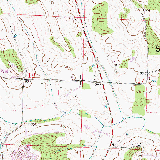 Topographic Map of Beech Grove School (historical), OH