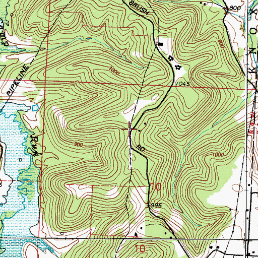 Topographic Map of Red Brush School (historical), OH