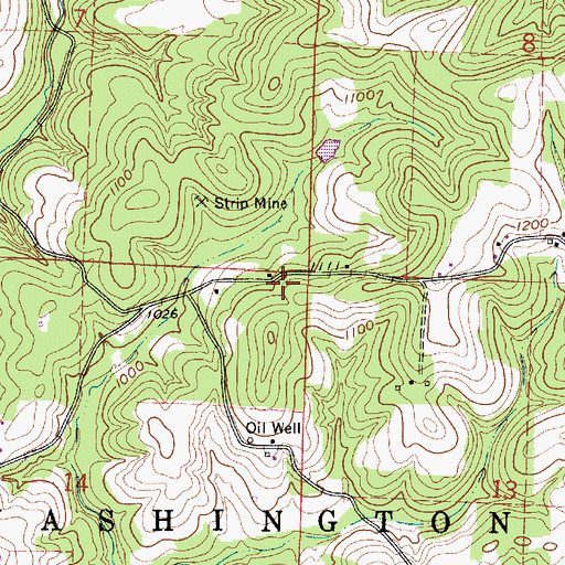 Topographic Map of Sligo School (historical), OH