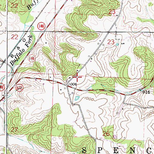 Topographic Map of Garvin School (historical), OH