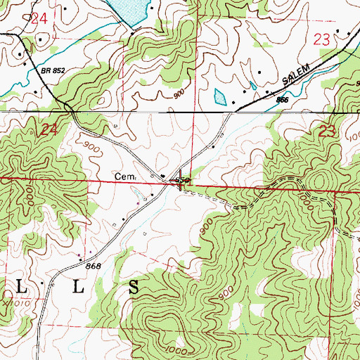 Topographic Map of Pleasant Valley School (historical), OH