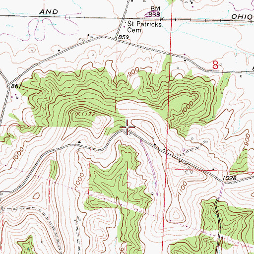 Topographic Map of Fairview School (historical), OH