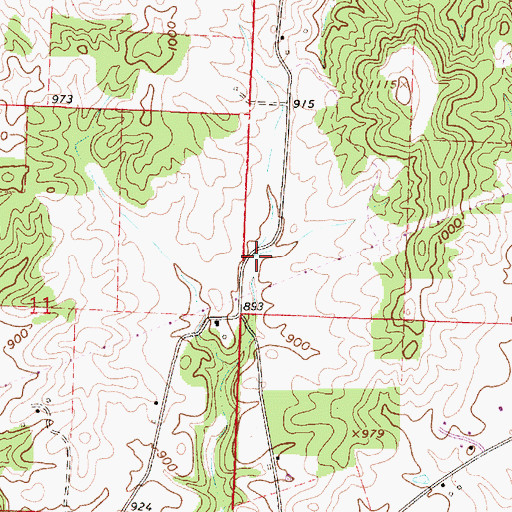 Topographic Map of Liberty School (historical), OH