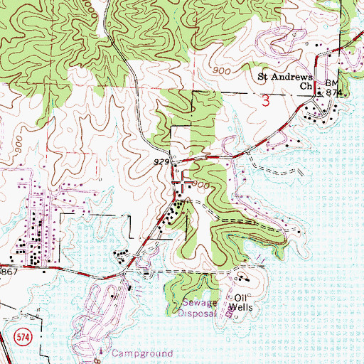Topographic Map of Concord School (historical), OH