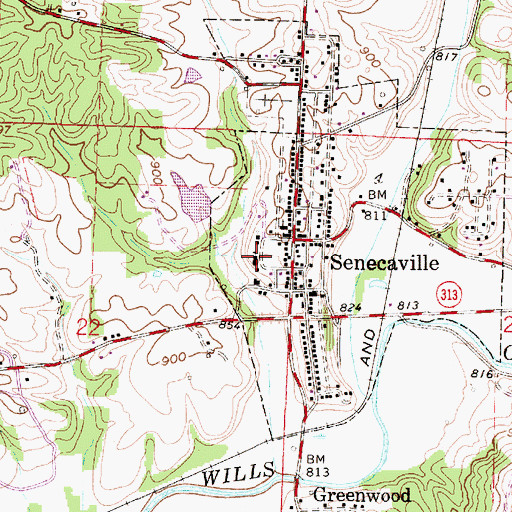 Topographic Map of Secrest Elementary School, OH