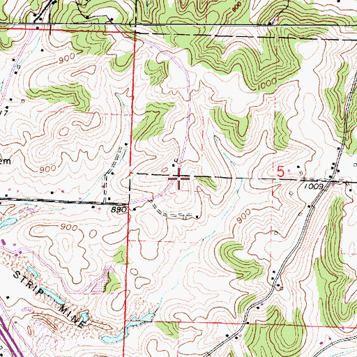 Topographic Map of Greendale School (historical), OH