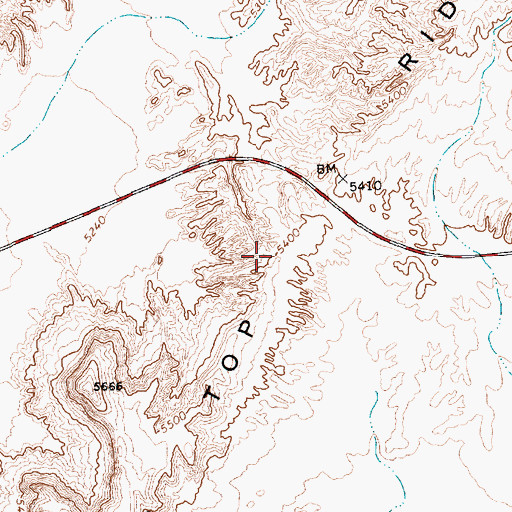 Topographic Map of Round Top Ridge, AZ