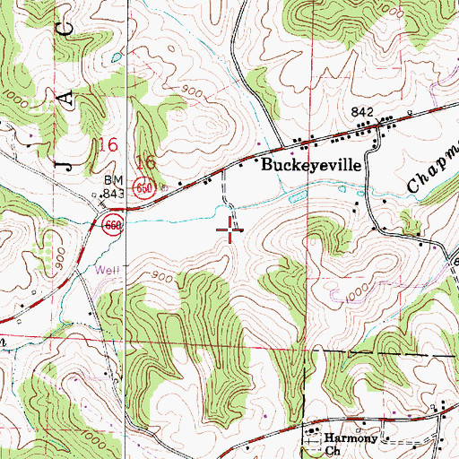 Topographic Map of Harmony School (historical), OH