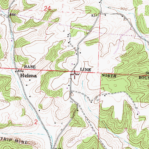 Topographic Map of North Star School (historical), OH