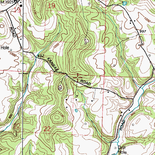 Topographic Map of Kansas School (historical), OH